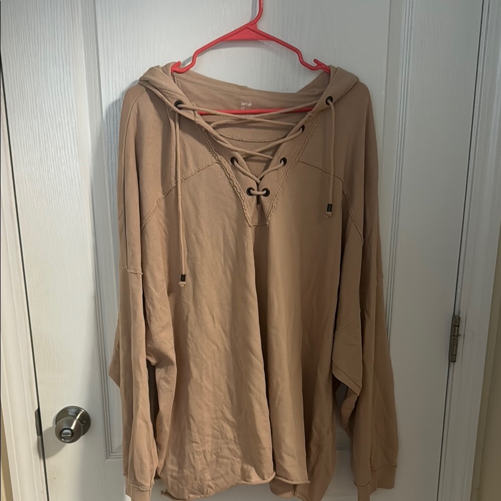 Aerie Lace-Up Hooded Tunic